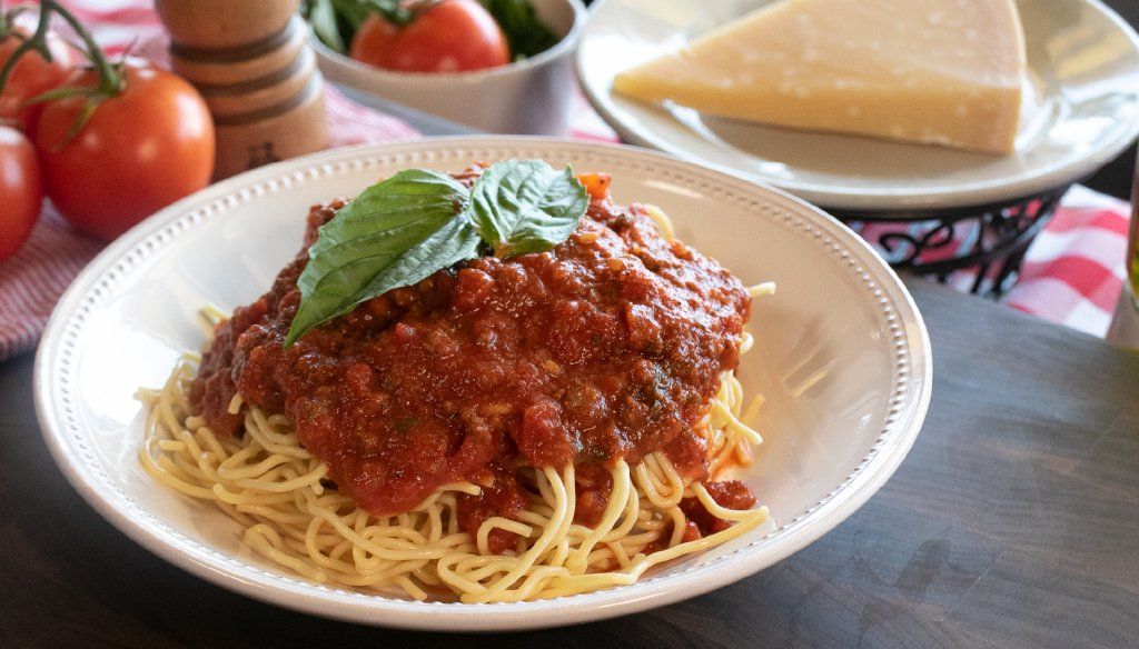 Spaghetti With Meat Sauce Or Marinara Sauce