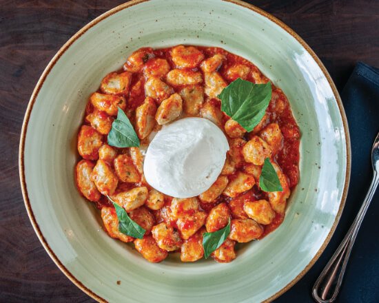 pasta barrata gnocchi at russo's