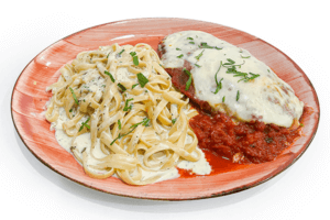 chicken parmesan and fettuccini alfredo